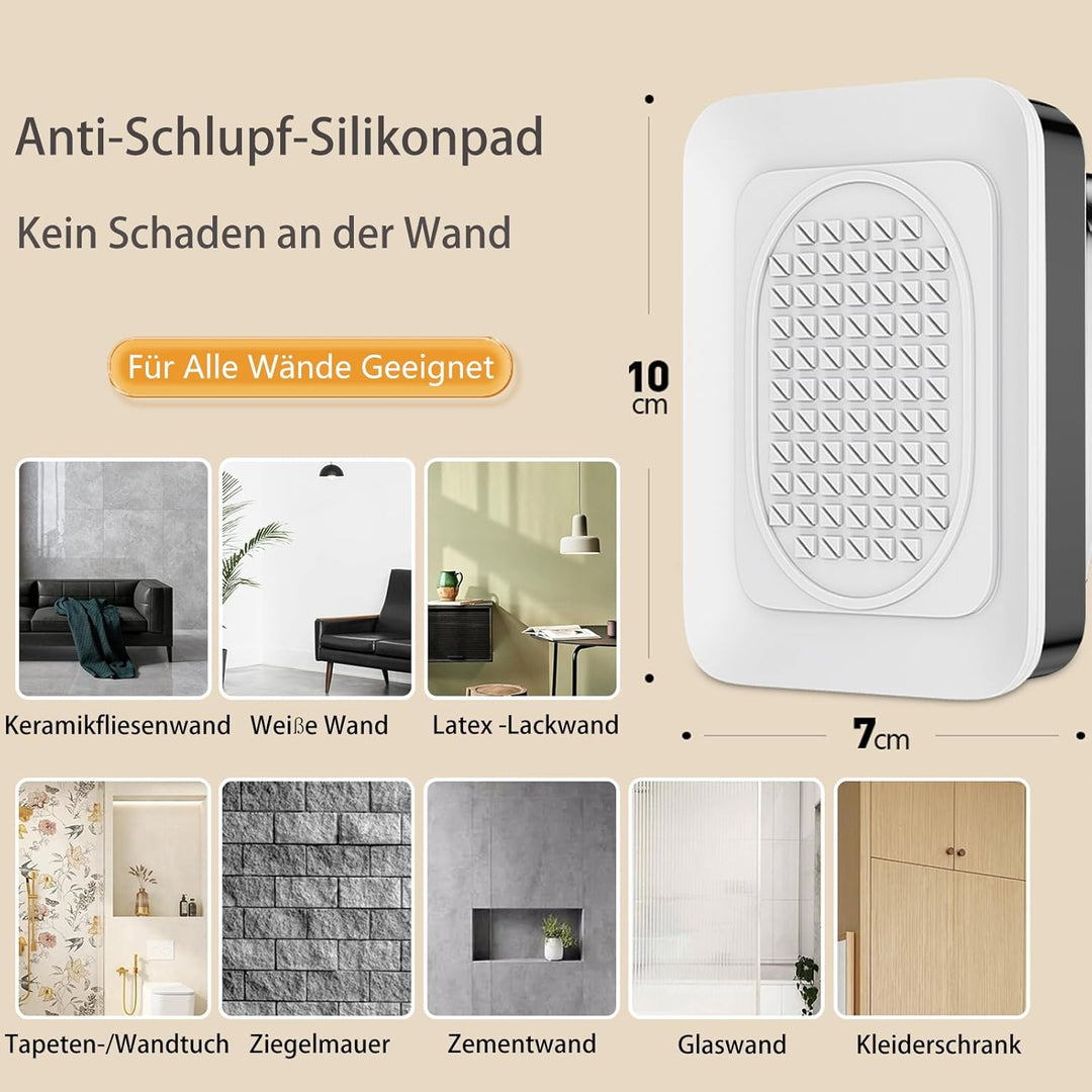 Gardinenstange ohne Bohren 160-210cm, Ø32mm Matt Schwarz Multifunktionale Vorhangstange zum Einklemm