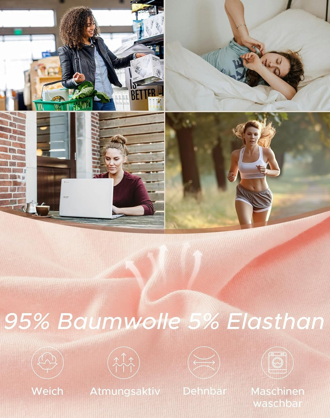 INNERSY Unterhosen Damen Baumwolle Slips Mehrpack Hipster Bequem Unterwäsche 6er Pack XS Grundlagen,