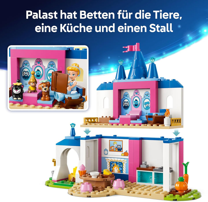 LEGO ǀ Disney Princess Cinderellas Tierpalast - Lernspielzeug mit Mini Puppe und 4 Tierfiguren - Geb