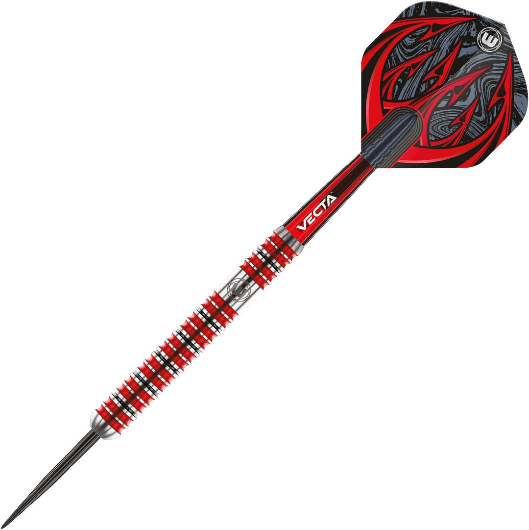 WINMAU Diablo Profi Stahlspitze Wolfram Dartpfeile mit Flüge und Stiele (Wellen) 22g Parallel, 22g P