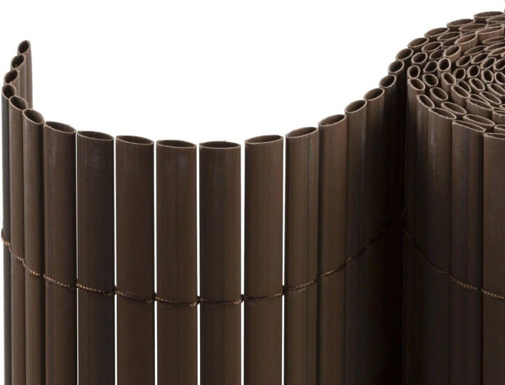 casmartis PVC Sichtschutzmatte - braun - 140 x 500 cm - Zaunsichtschutz, Sichtschutzzaun, Balkonverk