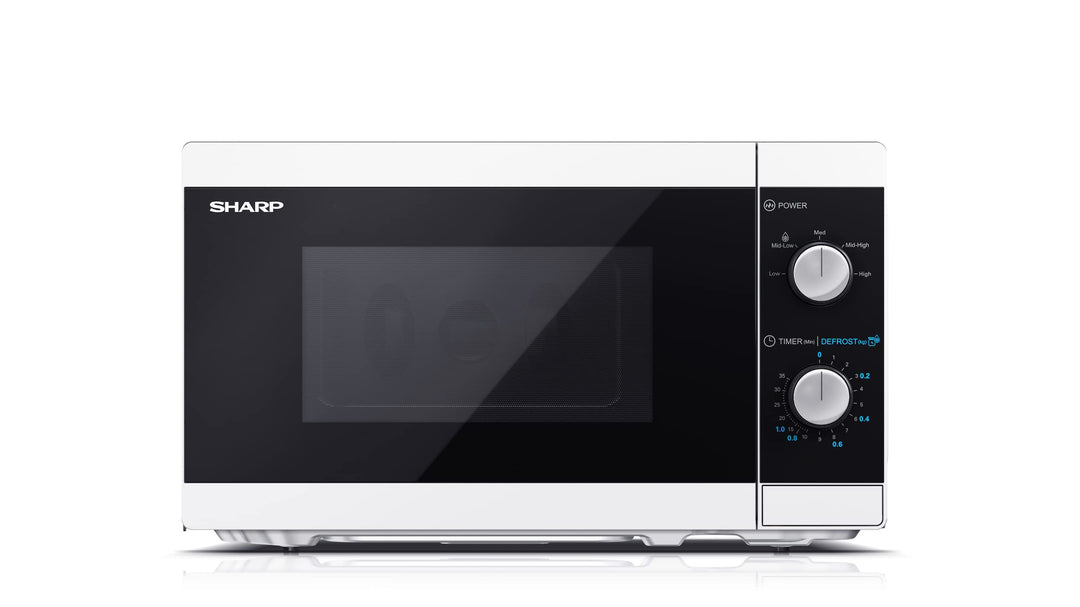 SHARP MS01EW Mikrowelle (Mikrowelle: 800W, 5 Leistungsstufen, Auftaufunktion, Abmessungen: 440x258x3