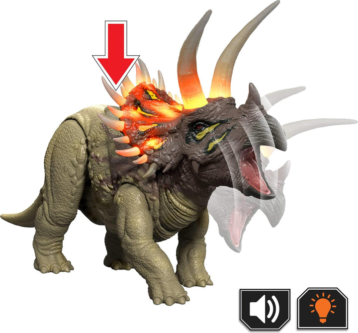 Mattel Jurassic World Wild Roar Triceratops