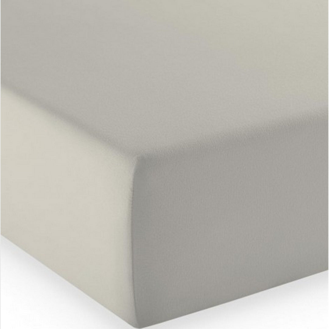 fleuresse Comfort Spannbettlaken, 96% Baumwolle, 4% Elasthan, Porzellan, 180 x 200 cm