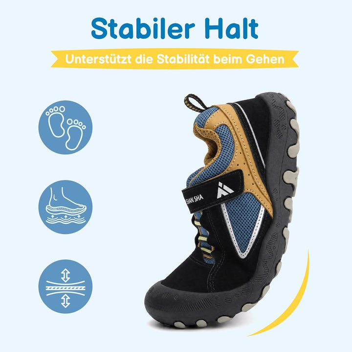 Mishansha Jungen Mädchen Wanderschuhe rutschfest Walkingschuhe Weich Flexibel Stabil Fitnessschuhe F