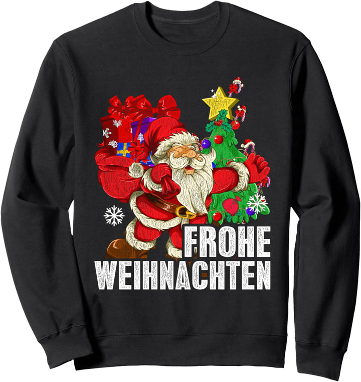 Weihnachtsmann Geschenke Santa Frohe Weihnachten Sweatshirt