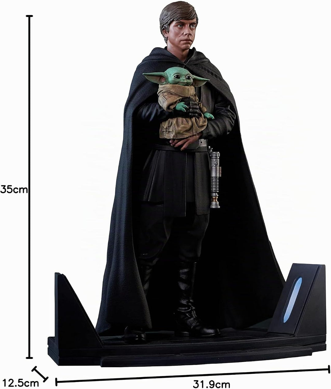 Diamond Star Wars Premier Collection: The Mandalorian - Luke Skywalker and Grogu Statue (1/7) (FEB22