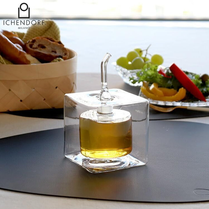 Doppelte Glas-Ölkanne Cube