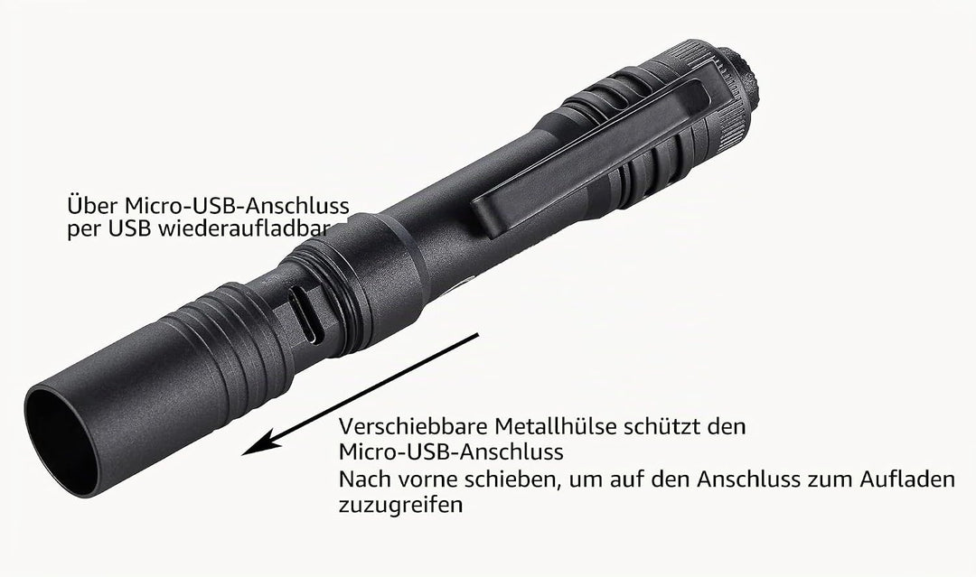 Streamlight 66604 Microstream USB 250-Lumen Tägliches Tragen Wiederaufladbare Taschenlampe mit USB K