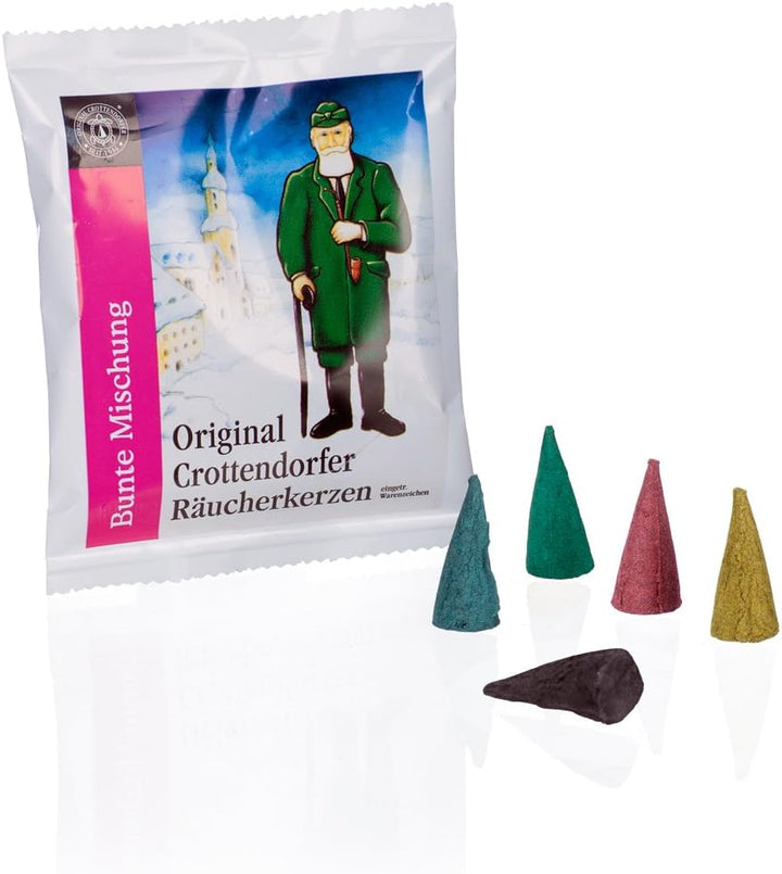DWU Original Erzgebirgischer Räuchermann® Wichtel Wurzelzwerg Reisigsammler - inkl. Original Crotten