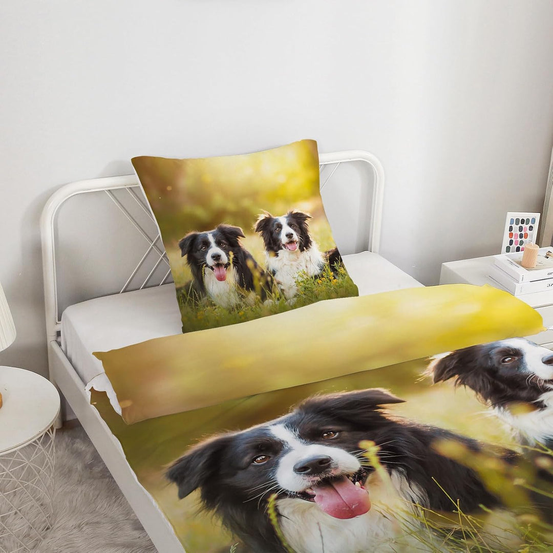 Bettbezug, 140 x 200 cm, 3D-Tiermotiv, Mikrofaser, Bettwäsche, für Kinder, 2-teilig, Standardgrösse