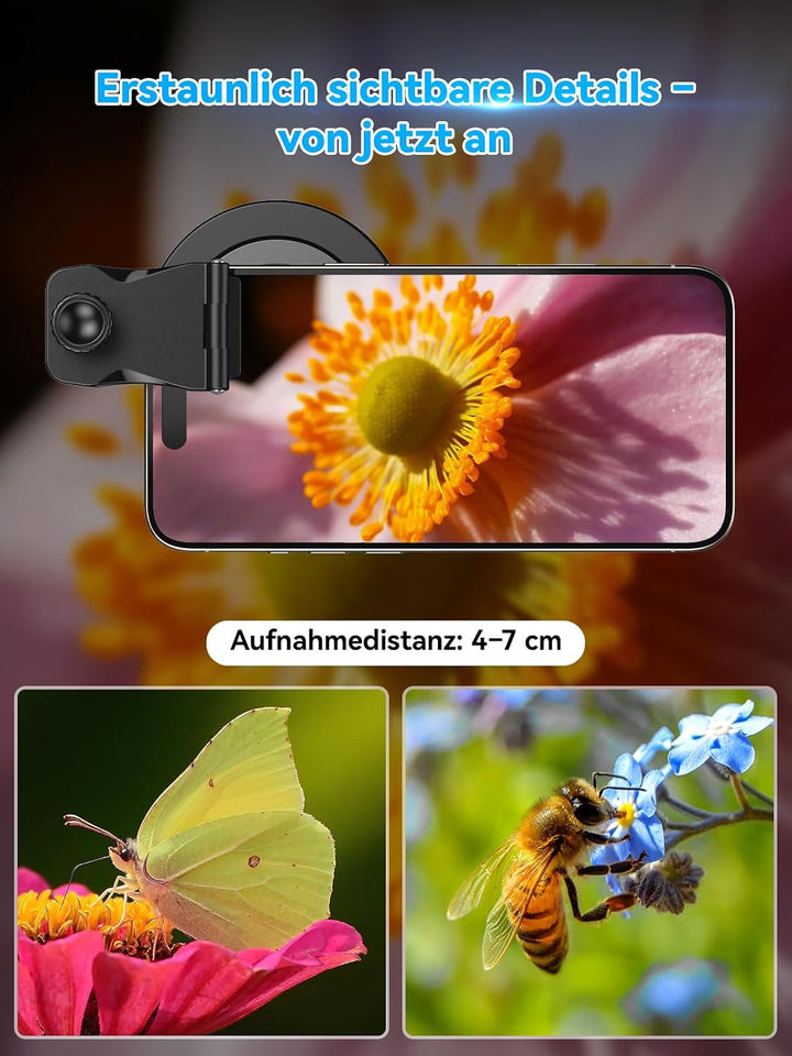 APEXEL Makro-Objektiv für iPhone 14 Pro, 100 mm Handyobjektiv + CPL-Filter, Makro-Objektivaufsatz fü