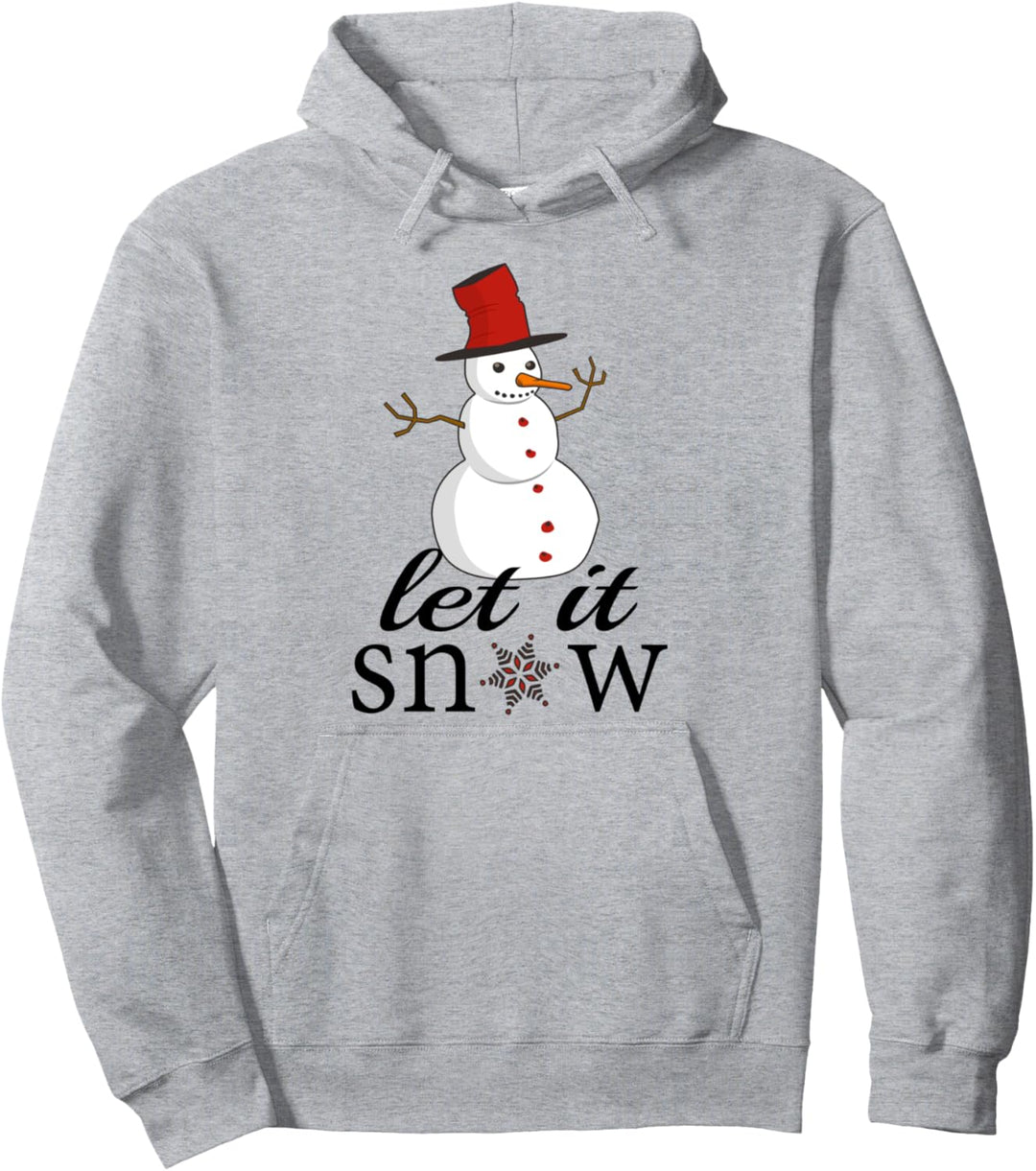 Lassen Sie es Schnee Schneemann Weihnachtsferien Winter Pullover Hoodie