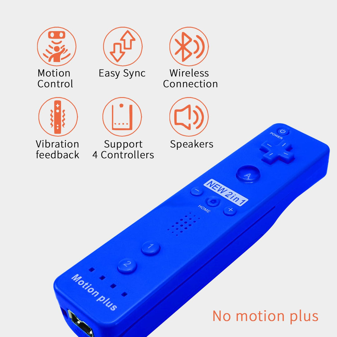QUMOX Wii Nunchuck Remote Controller Fernbedienung mit Motion Plus Kompatibel mit Wii und Wii U Kons