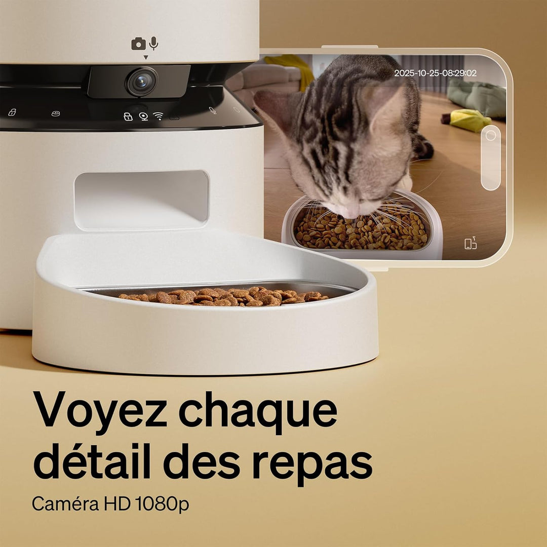 PETLIBRO 5L Futterautomat Katze mit 1080P Video - 5G WiFi Futterspender Hund mit APP & Nachtsicht, S