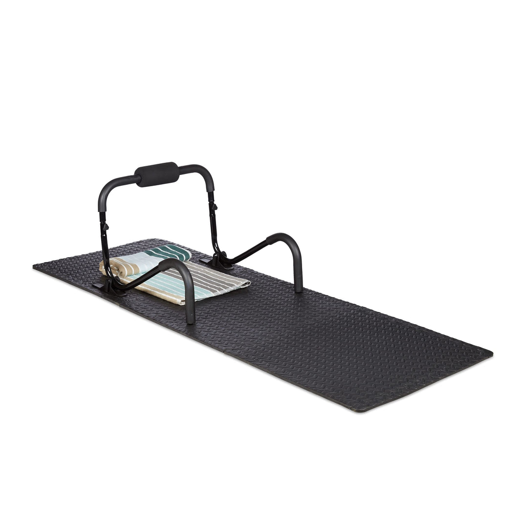 Relaxdays Bodenschutzmatte 60x60cm, 8er-Set, 3m², Unterlegmatte Fitnessgeräte, Stärke 1cm, Lärm- & T