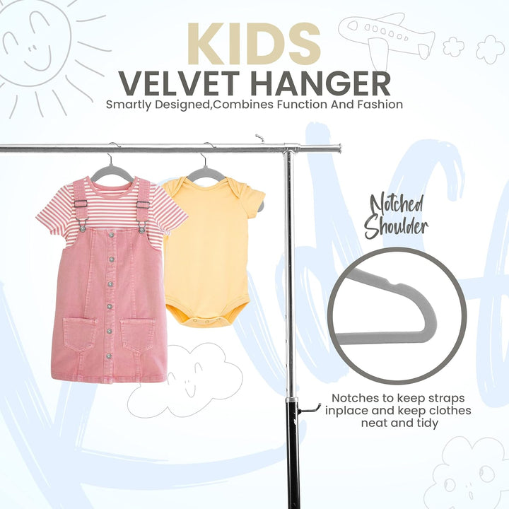 Utopia Home Kids Kleiderbügel Velvet (30 Pack) - 11 Inch Durable Baby Kleiderbügel für Closet - Perf