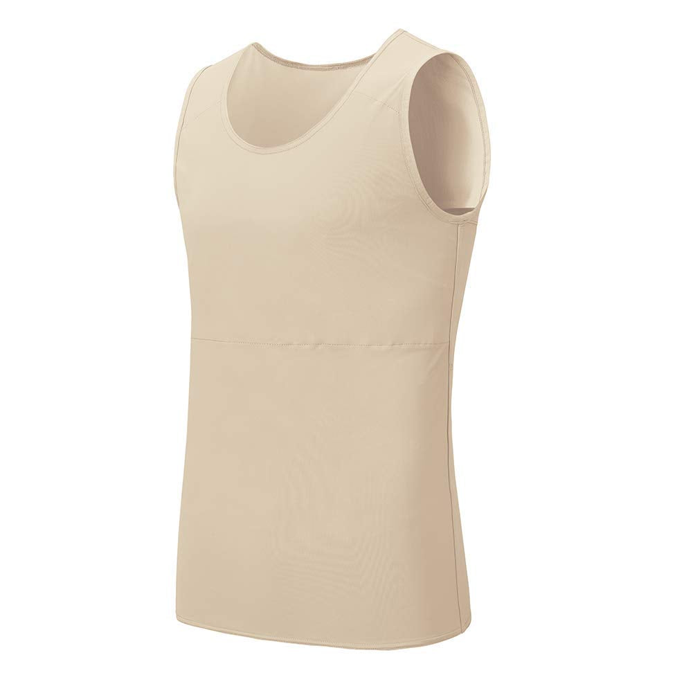 Idtswch Brustbinder für Transgender Brustbinder Half Ftm Binder Brust Kompressions-BH S Nude 165, S