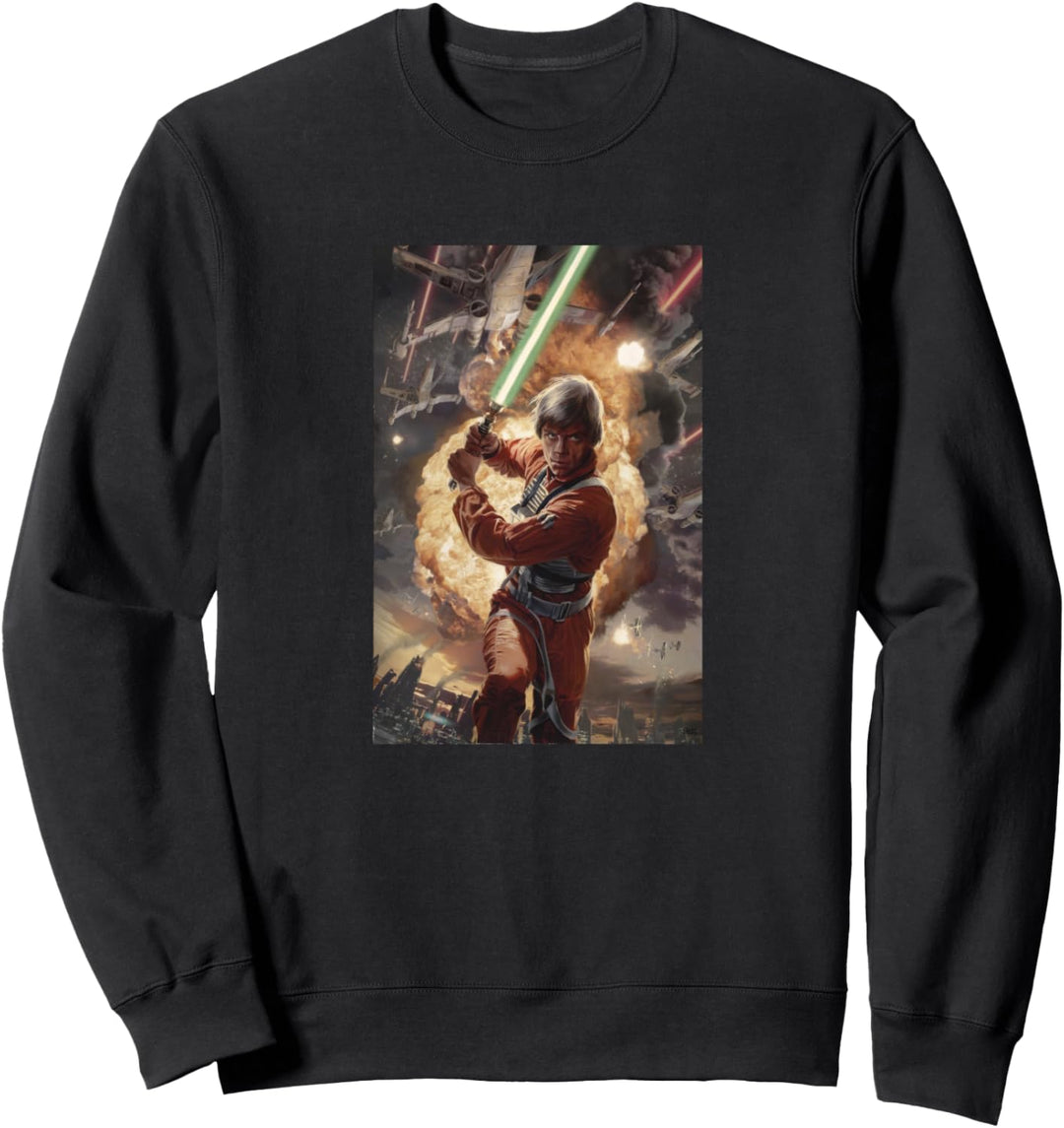 Star Wars Luke Skywalker Charging Poster Sweatshirt