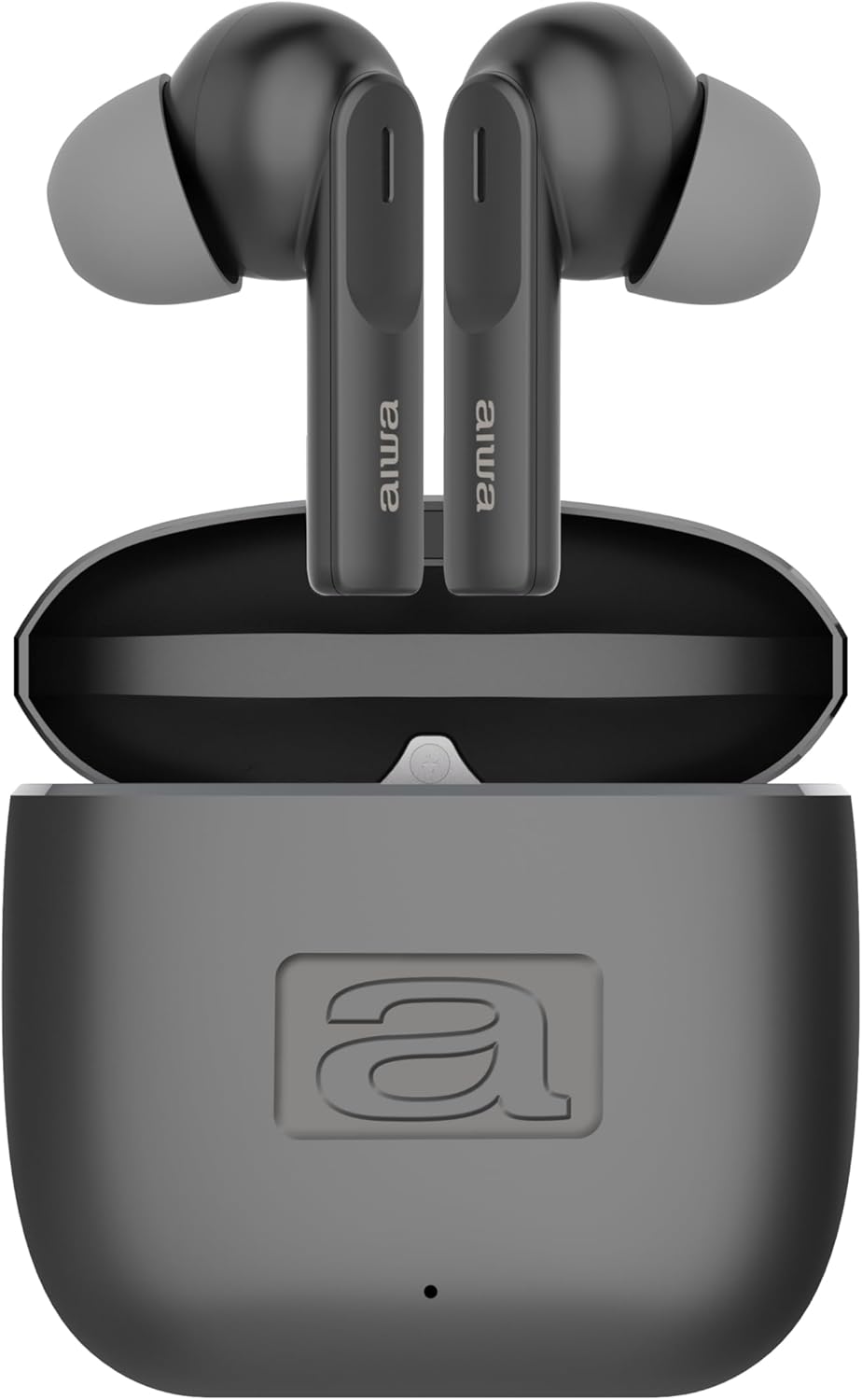 Aiwa EBTW-200 Kabellose Stereo-Kopfhörer, ENC TWS, Silikonpolster mit Satin-Finish, Metallgehäuse au
