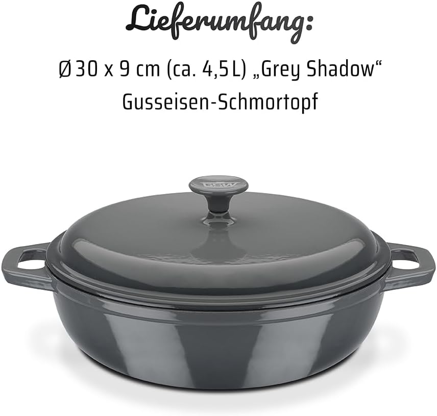 Schmortopf Grey Shadow 30cm Grau 30cm, Grau 30cm