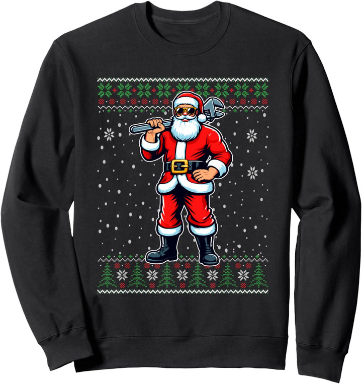Christmas Santa Plumber Hässlicher Weihnachtspullover Sweatshirt