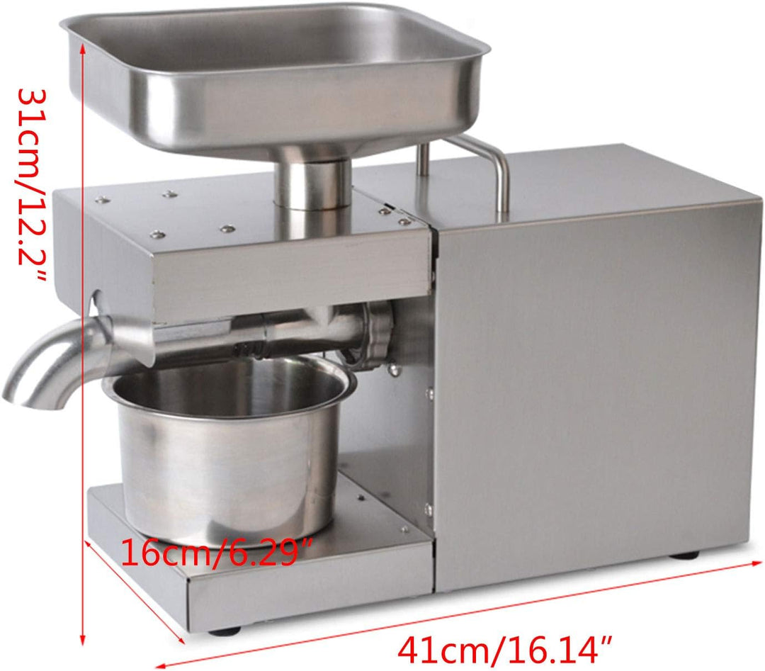 220V AutoÖlpresse Maschine 600W Ölgewinnung Kommerzielle Lebensmittelqualität Edelstahl Ölpresse Mas