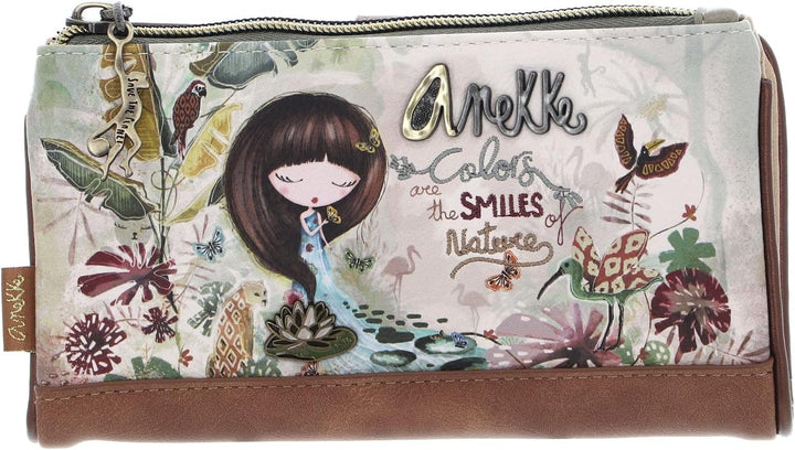 Anekke Weiche Brieftasche 36709-907 Mehrfarbig, 18 x 10 x 3, Damen WEIssE BRIEFSCHACHTEL, bunt, Einh