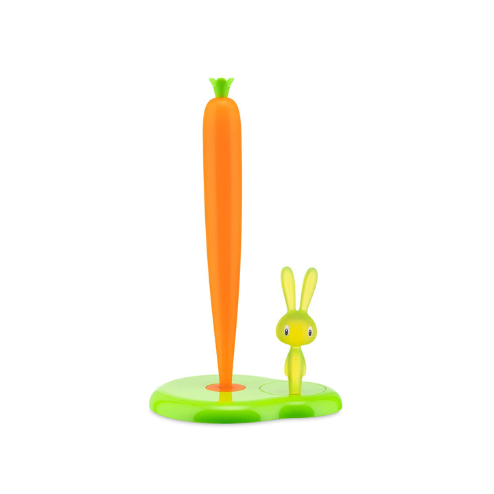 Alessi "BUNNY &amp; CARROT" Küchenrollenhalter aus thermoplastischem Harz, grün, 20.2 x 16 x 34 cm, Grün