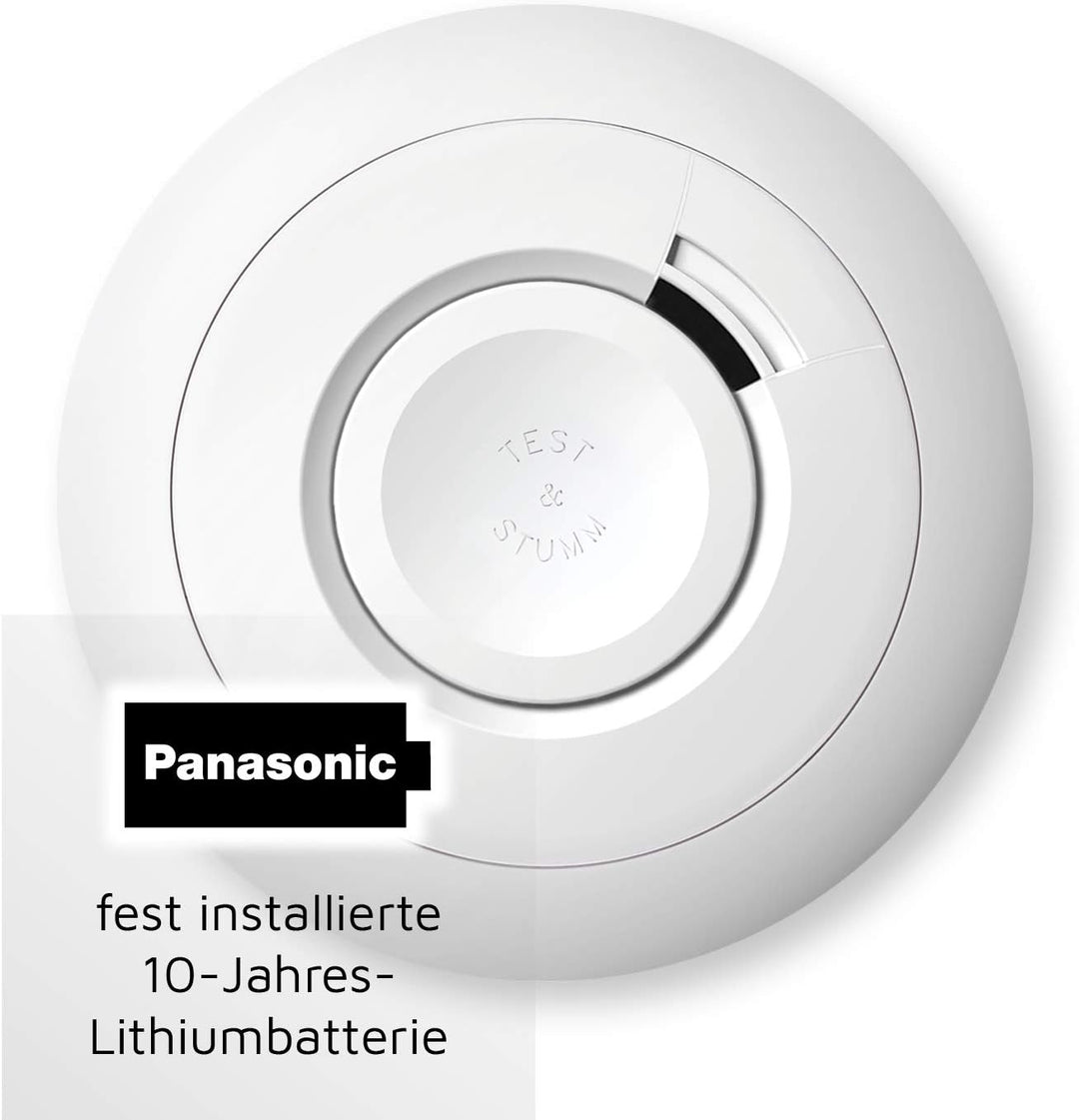 Ei Electronics Ei650 Rauchwarnmelder, Rauchmelder im 4er Set, Stand-alone-Gerät mit Batterie für 10