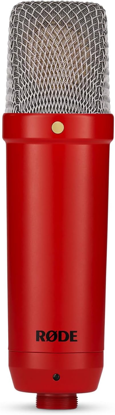 Rode NT1 Signature Red Studio-Mikrofon Rot + keepdrum Mikrofonständer mit Mikrofonständer Rot, mit M