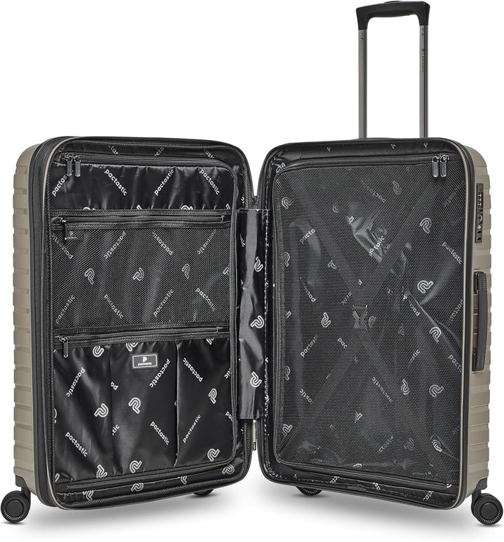 Pactastic Hartschalen Koffer-Set 3-teilig | hochwertiges Polypropylen Material | mit Dehnfalte erwei