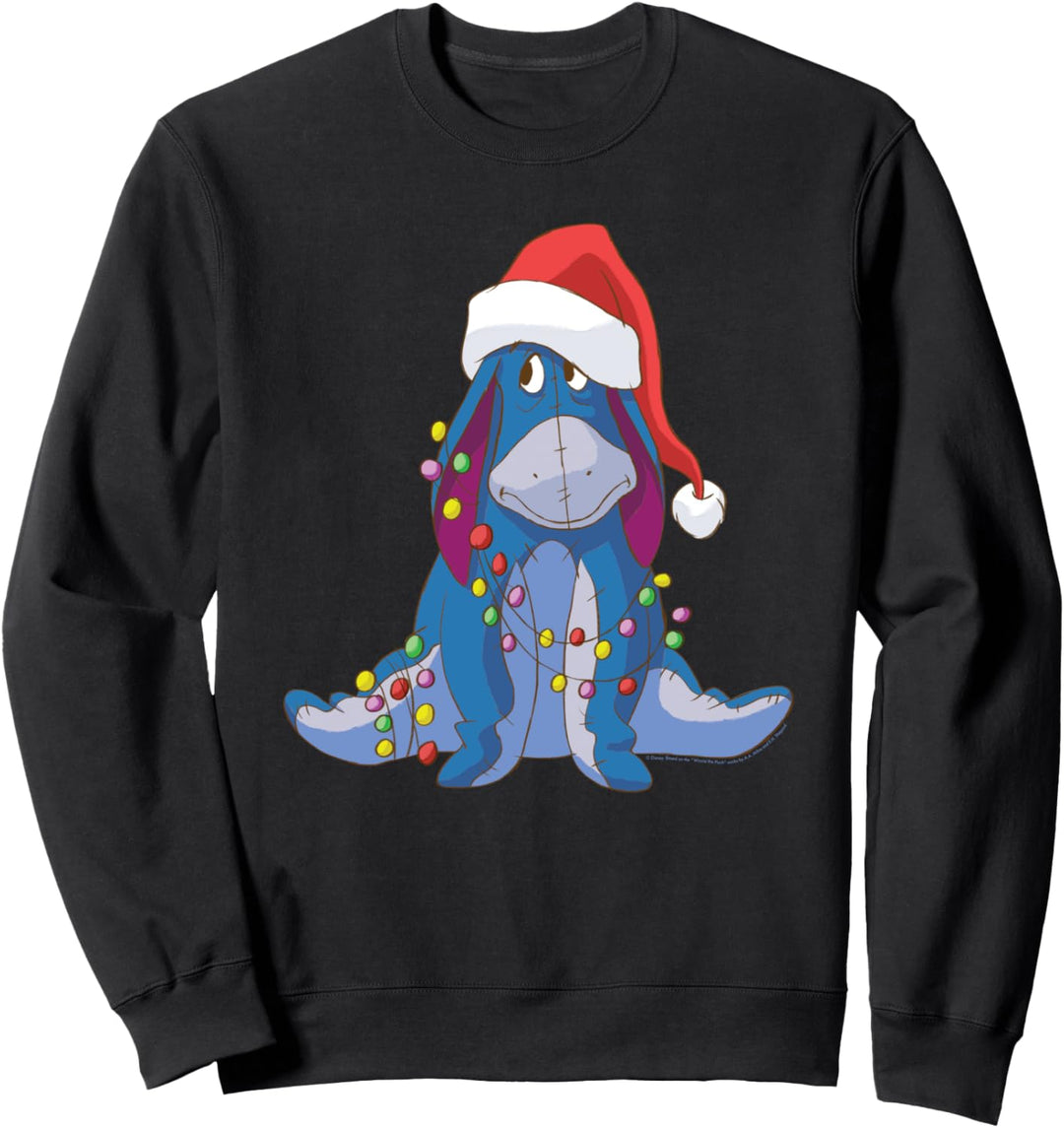Disney Winnie The Pooh Christmas Light Entangled Eeyore Sweatshirt