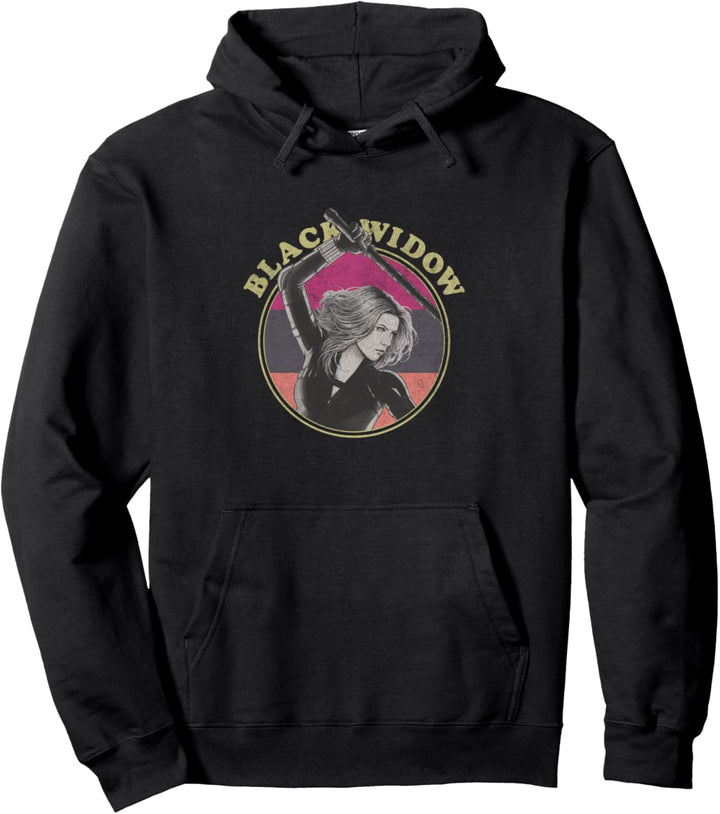 Marvel Black Widow Retro Circle Portrait Pullover Hoodie