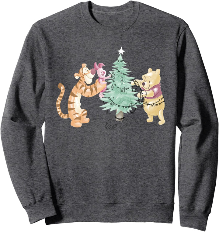 Disney Winnie The Pooh Trimming The Christmas Tree Sweatshirt