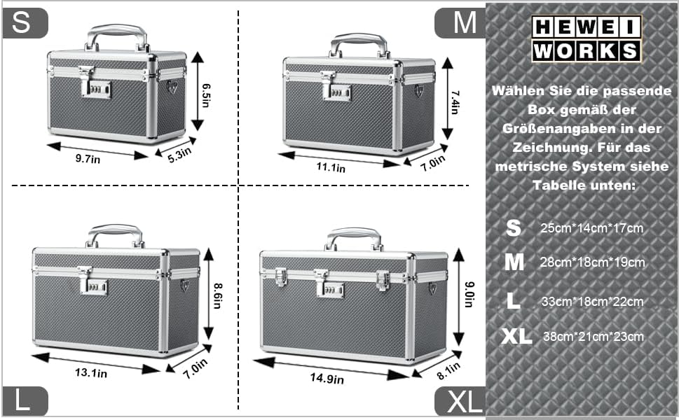 Aufbewahrungsbox mit Zahlenschloss, abschliessbare Medikamentenbox, leere Erste-Hilfe-Box, Sicherhei