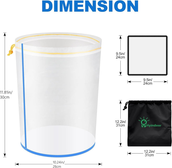 Hyindoor Bubble Bags All Mesh 1 Gallonen 5 Bags Set Bubble Hash Bag Ice-O-Lator Krautig EIS Essenz E