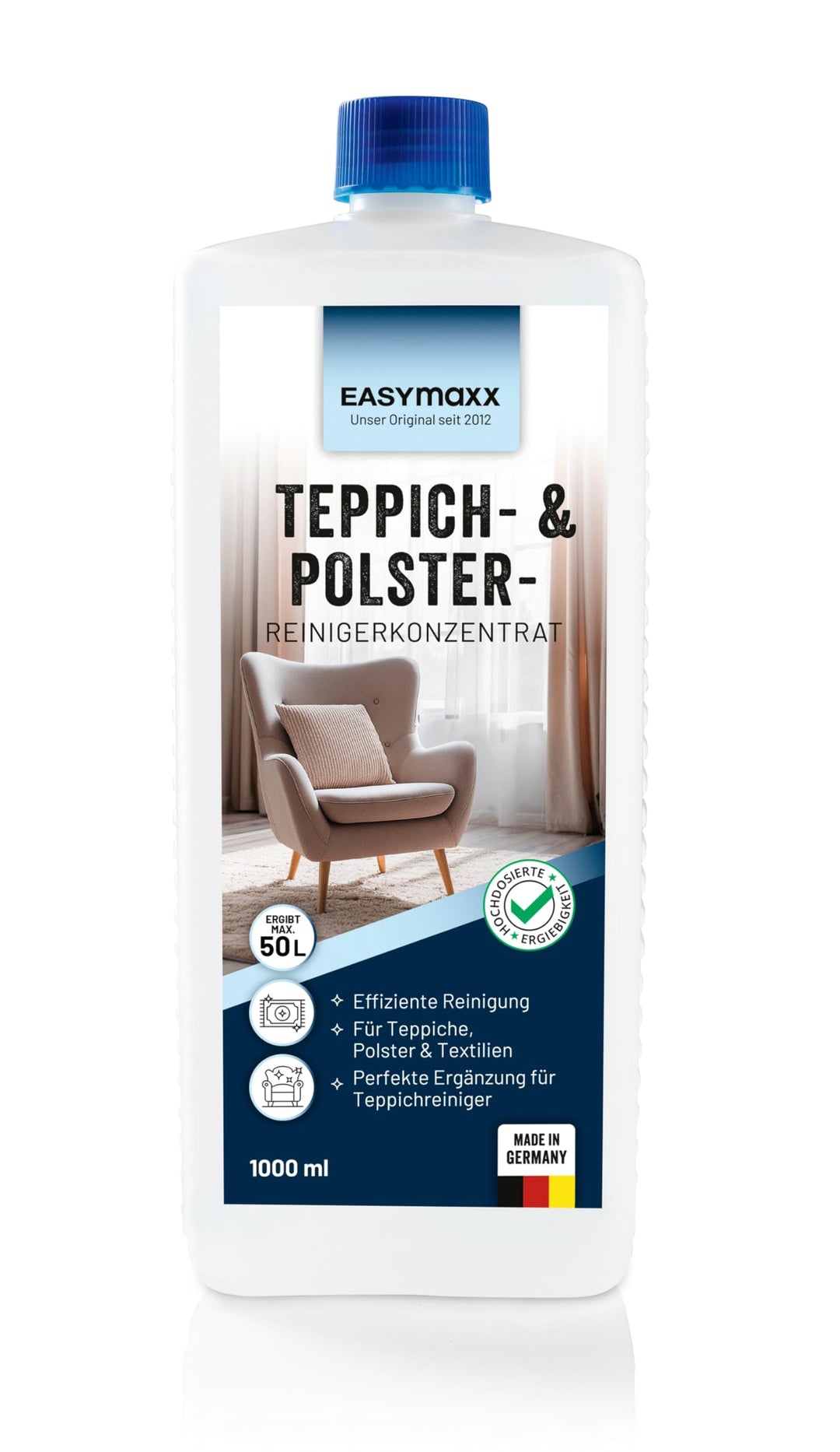 CLEANmaxx Teppich-Shampoo 1 x 1000 ml | Perfekte Kombination mit dem Hartboden- und Teppichreiniger