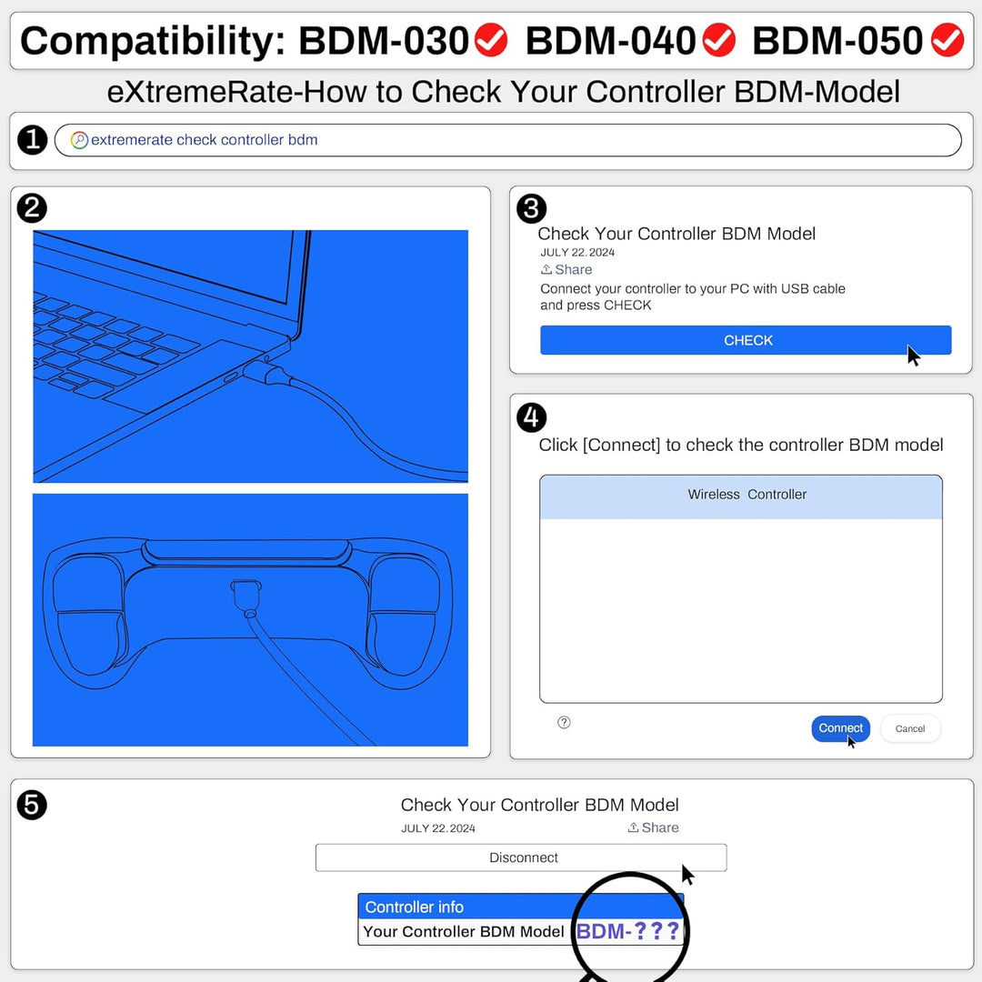 eXtremeRate Programmierbares Rise Remap Kit für ps5 Controller BDM-030/040, Remap Platine &amp; Rückseit