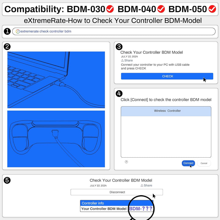eXtremeRate Programmierbares Rise Remap Kit für ps5 Controller BDM-030/040, Remap Platine &amp; Rückseit