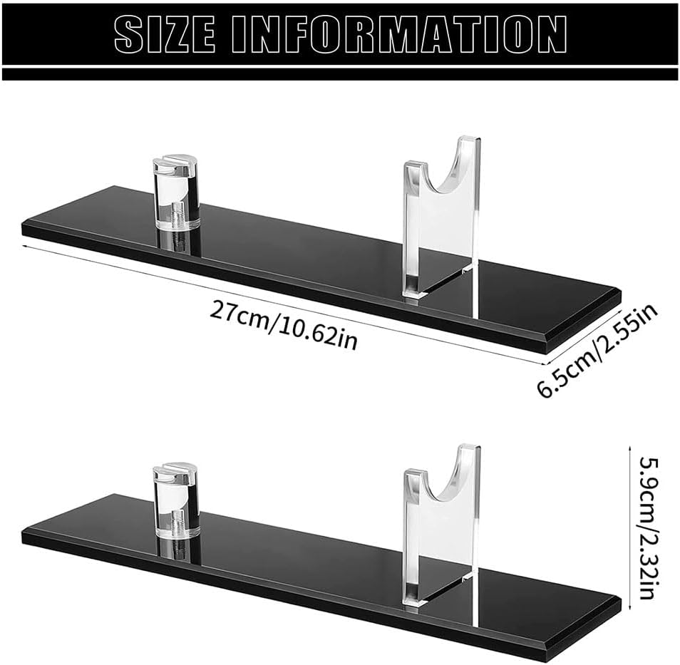 Sudemota 2x Messer-Feststellanzeige-Standfuss-Tischmesser-Anzeigehalter Acryl-Messerkasten Einzelner