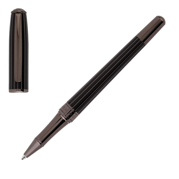 Hugo Boss Essential Glare Füllfederhalter Nadelstreifen, Länge: 14,3 cm, HSI0585D