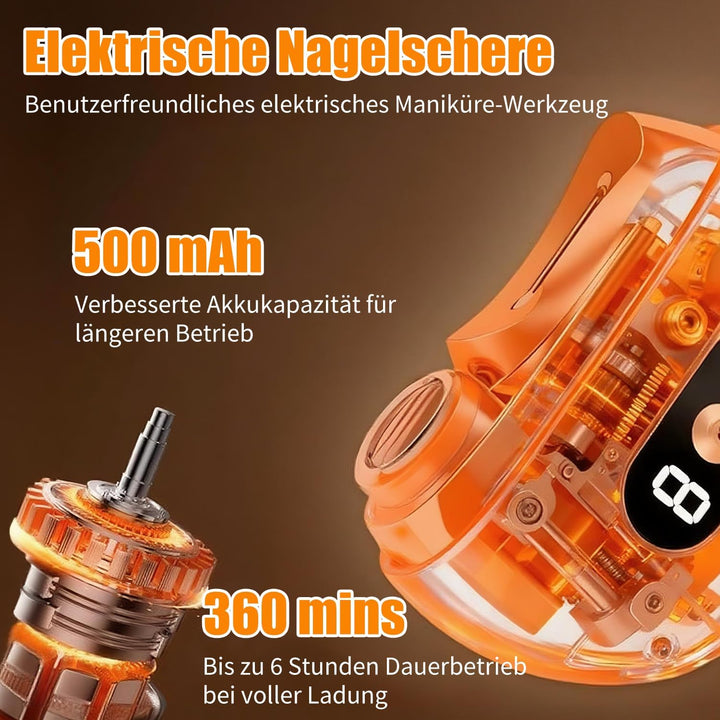 Elektrischer Nagelknipser, 2025 Verbessertes Nail Trimmer Beinhaltet 2 in 1 Electric Nail Clippers &amp;