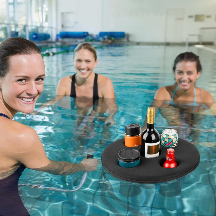 Pool Getränkehalter Schwimmt,Schwimmendes Tablett Für Pool,Pool Trinkschwimmer Mit 5 Löchern,Schwimm