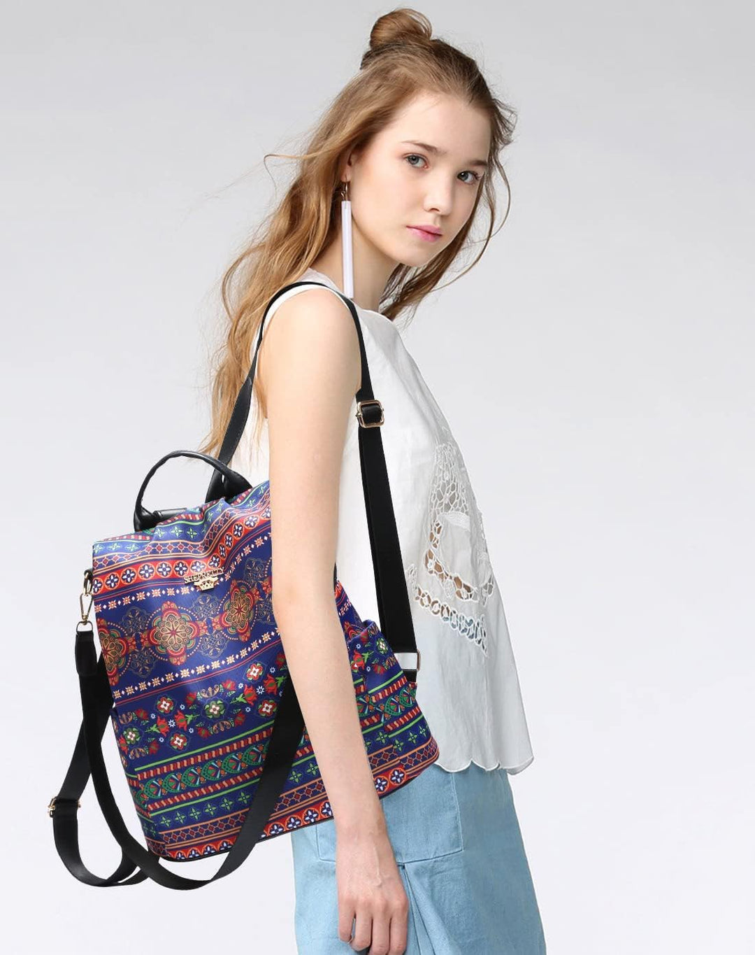 shepretty Damen Rucksack Anti Diebstahl Umhängetasche Multifunktions Schultaschen 8864-m266-a M, 886