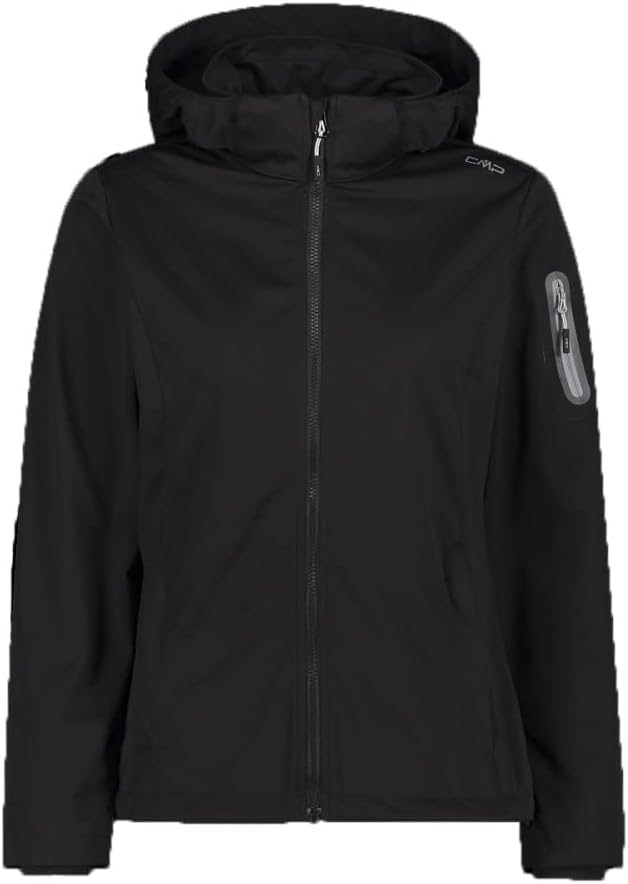 CMP Damen Light Softshell Jacke Softshelljacke Outdoorjacke 34 Schwarz, 34 Schwarz