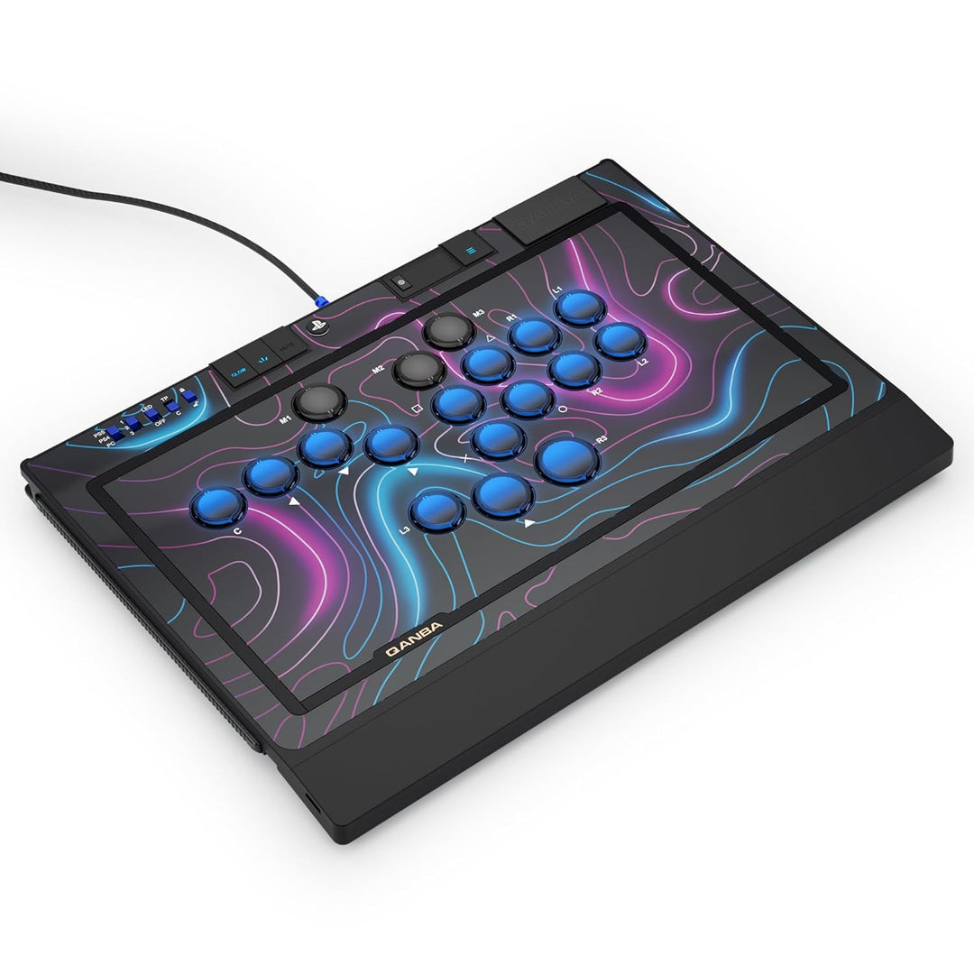 Qanba Sapphire S1 Leverless Arcade Controller Joystick for PlayStation 5 and PlayStation 4 and PC (F