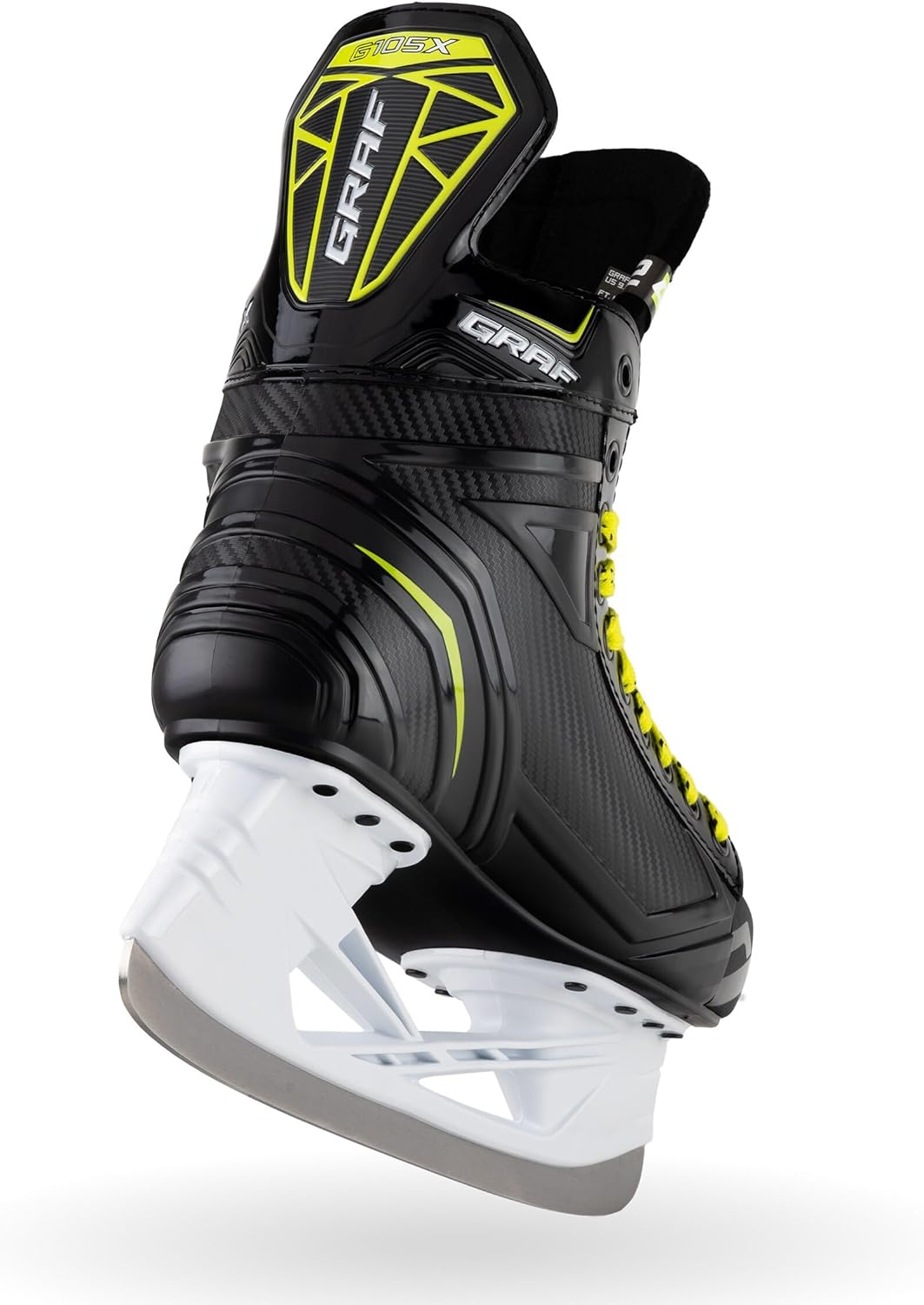 Graf Schlittschuhe G105X Schwarz Gelb Eishockey 35, 35
