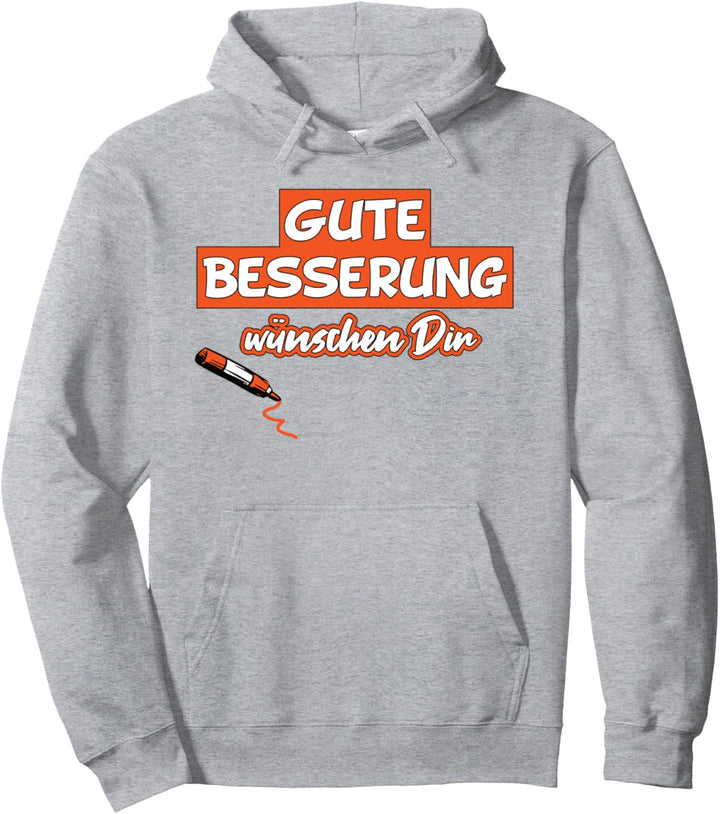 Gute Besserung, Genesung, Unterschriften Mitbringsel Pullover Hoodie