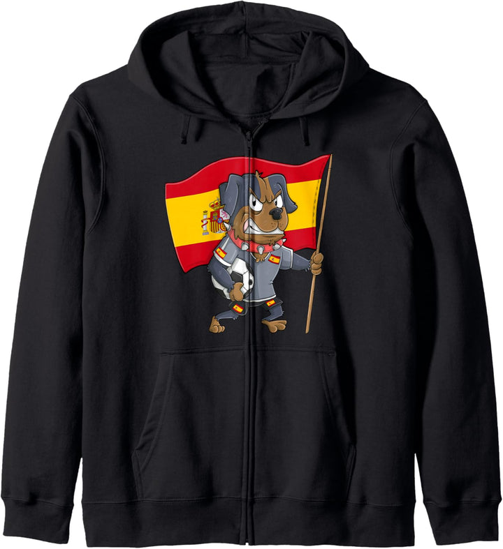 Spanien Fan Hund Kapuzenjacke